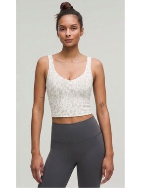 Lululemon Align Tank Top Size 123 Cheetah Camo Antique White Multi